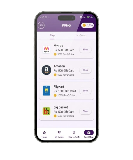 FunQ Rewards Mockup
